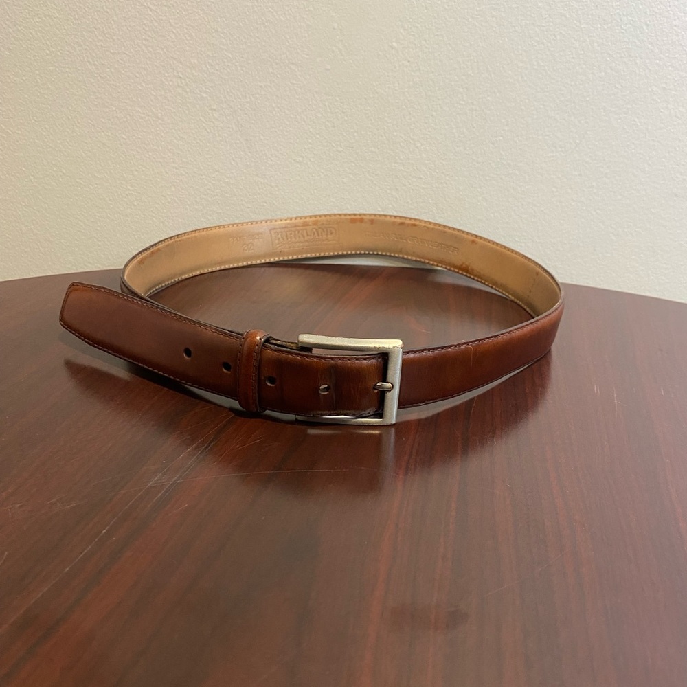 Kirkland signature men’s reversible belt pant size 32 brown
